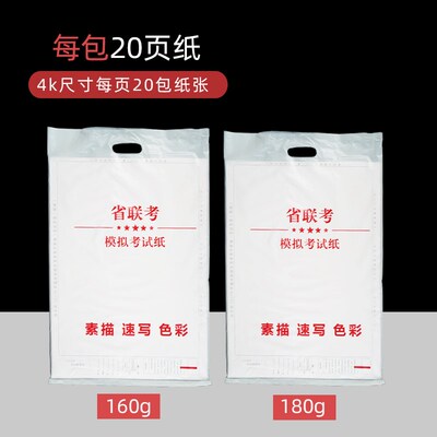 绘岳山东省新版模拟联考纸4开160g色彩速写6K180g校考纸美术专用