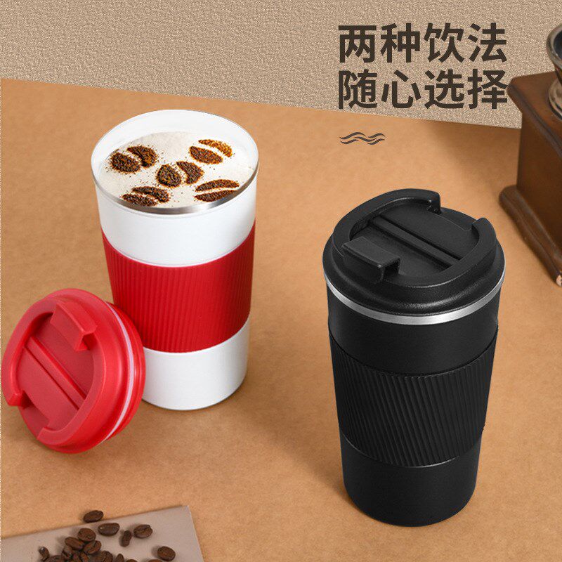 MINI迷你JCW酷派车载保温杯真空双层皮套陶瓷内胆车用随行咖啡杯