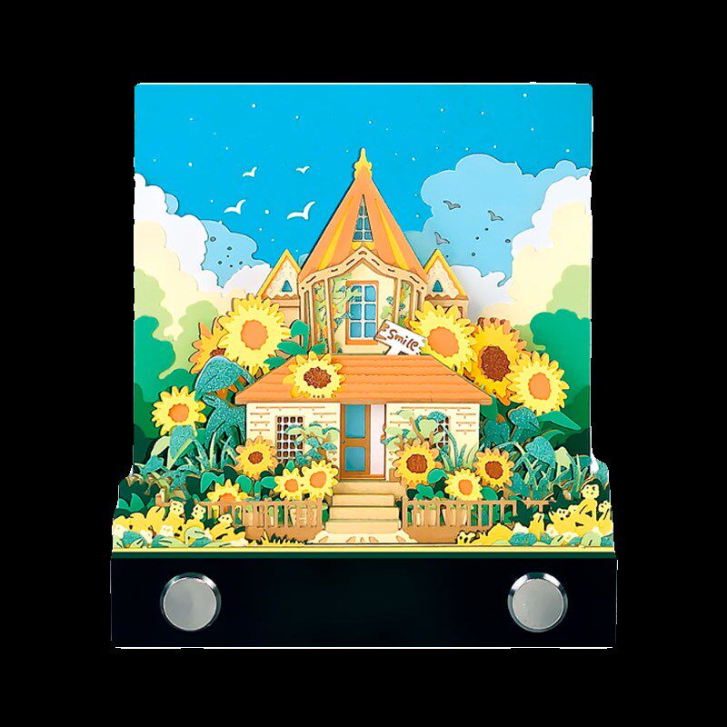 3D立体可撕便签纸雕模型向日葵小屋温馨暖可爱创意送男女生日礼物