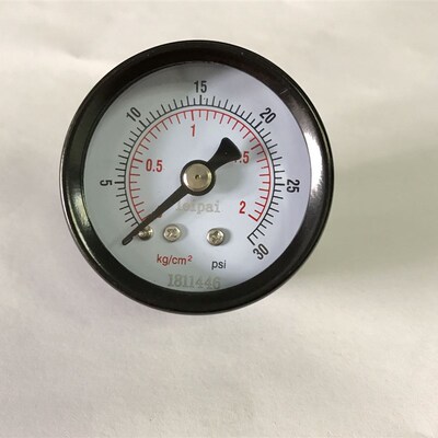 2kg/cm压力表 轴向气压表40mm PT1/8螺纹压力表 雷派品牌压力仪表