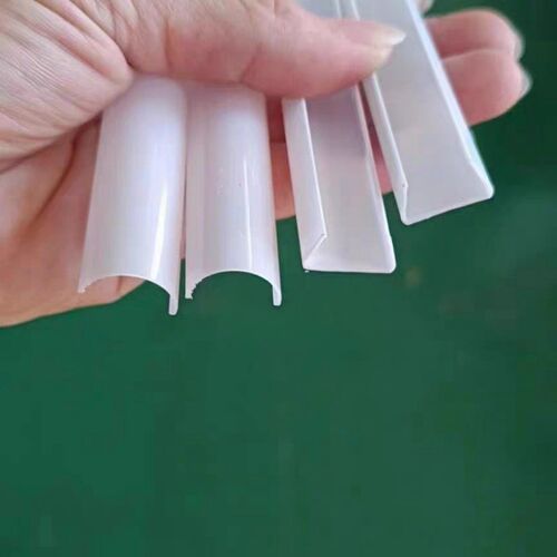 PVC 软灯带固定卡槽自带背胶灯槽免打孔直线固定透明白色罩子自粘