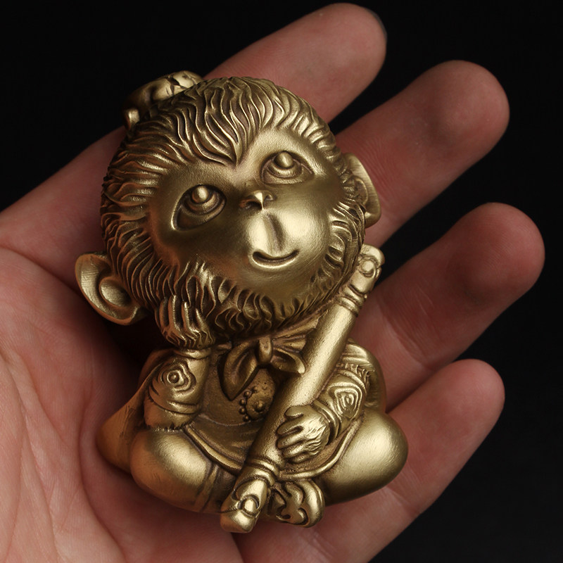 纯铜齐天大圣孙悟空汽车摆件中控台车内饰品猴子车载新款男高档女