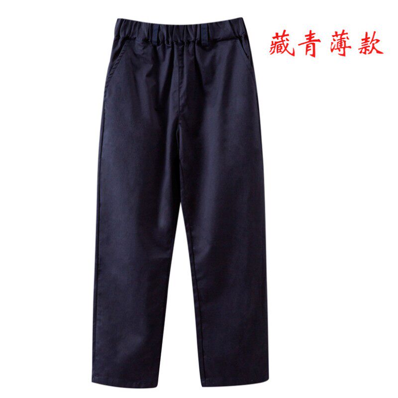 儿童校服裤薄款长裤夏季男女童休闲西裤卡其色中大童学生黑色裤子