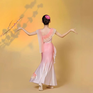 2026新款傣族服装儿童女舞蹈演出服傣族舞剧目艺考鱼尾裙少儿孔雀
