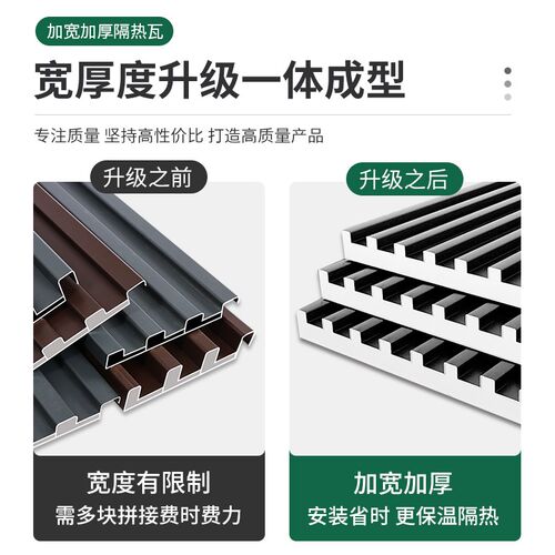 铝合金屋顶瓦双层隔热铝瓦长城板雨E棚阳光房凉亭防晒防水铝板屋