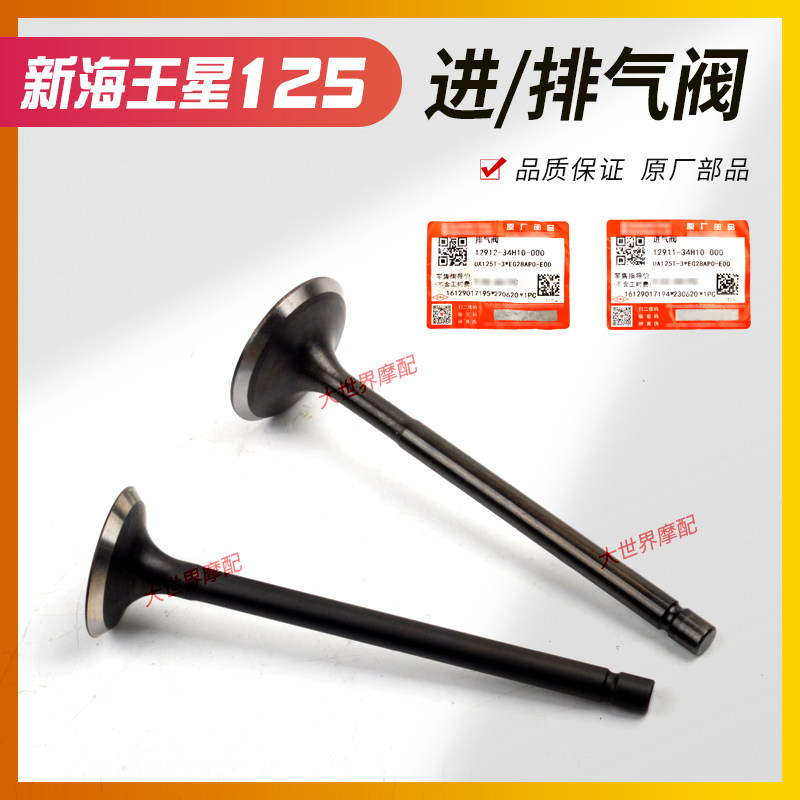 原装铃木国三新款海王星UA125T/-A天龙星T-3头进气排气阀气门