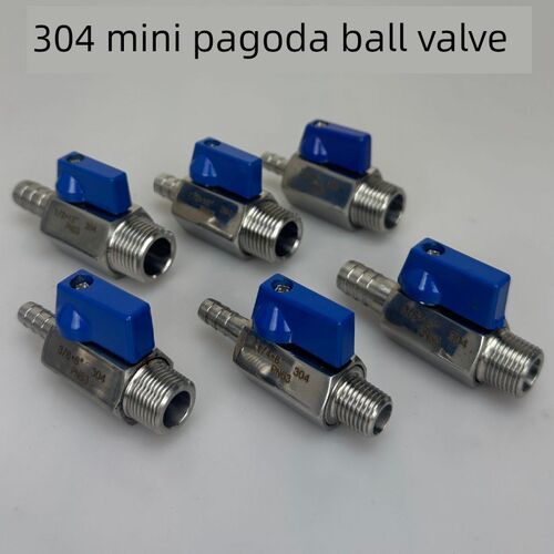 304不锈钢内外丝迷你球阀宝塔微型双外丝小阀门开关6/4分1寸dn15