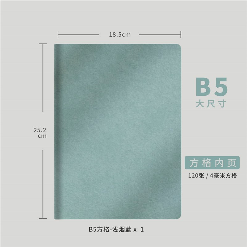 方格B5小方格手账 日记本本子 格子手账本笔记本记事本手账摘抄本