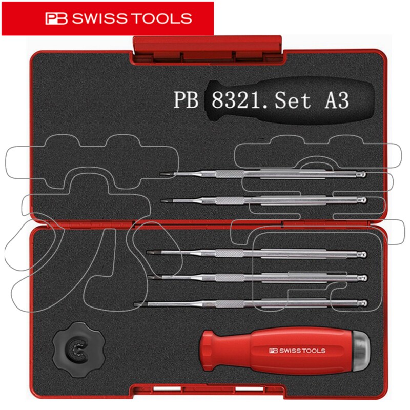 瑞士PB SWISS TOOLS 刻度式可调扭矩螺丝刀系列套装PB 8321 SET A