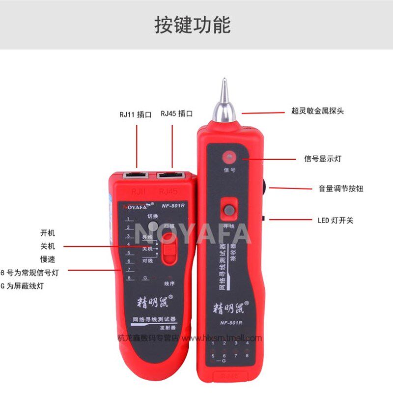包邮原装正品精明鼠寻线仪801R加强版 网络查线器/寻线仪/寻线器