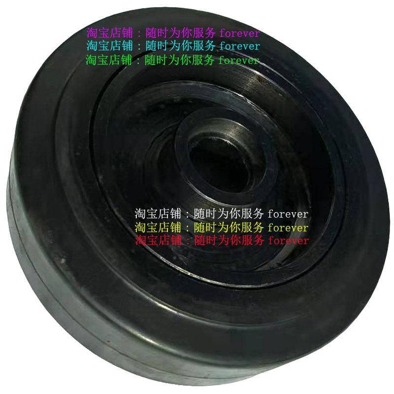2吨林德电动牵引车P20前轮载重轮 前脚轮PU实心轮胎橡皮轮子轱辘