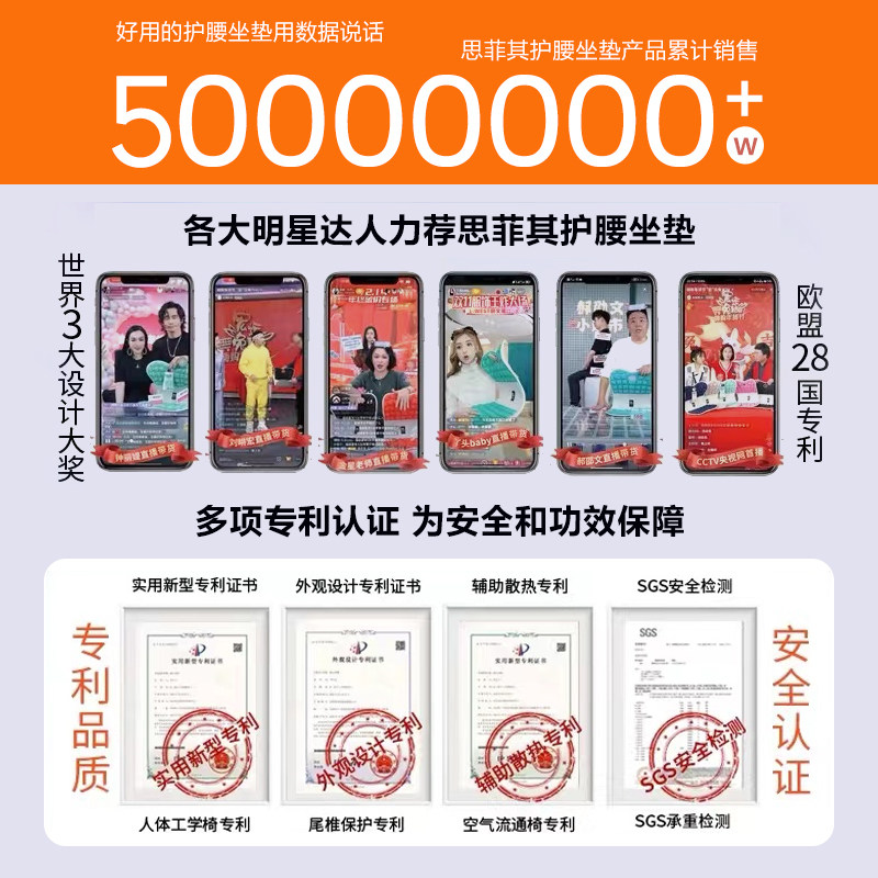 护腰坐垫人体工学办公室靠背美垫久坐姿垫子一体臀神器孕妇座椅矫