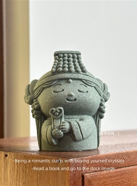 岁岁长安 皆有所盼妈祖小神仙装饰造景书架办公桌面摆件礼物