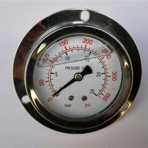 订货 面版式油压表 嵌入式油压力表 25bar 350psi 61mm npt1/4