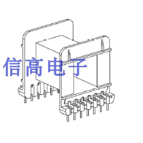 EE5521高频变压器磁芯骨架EE55卧式7+7针