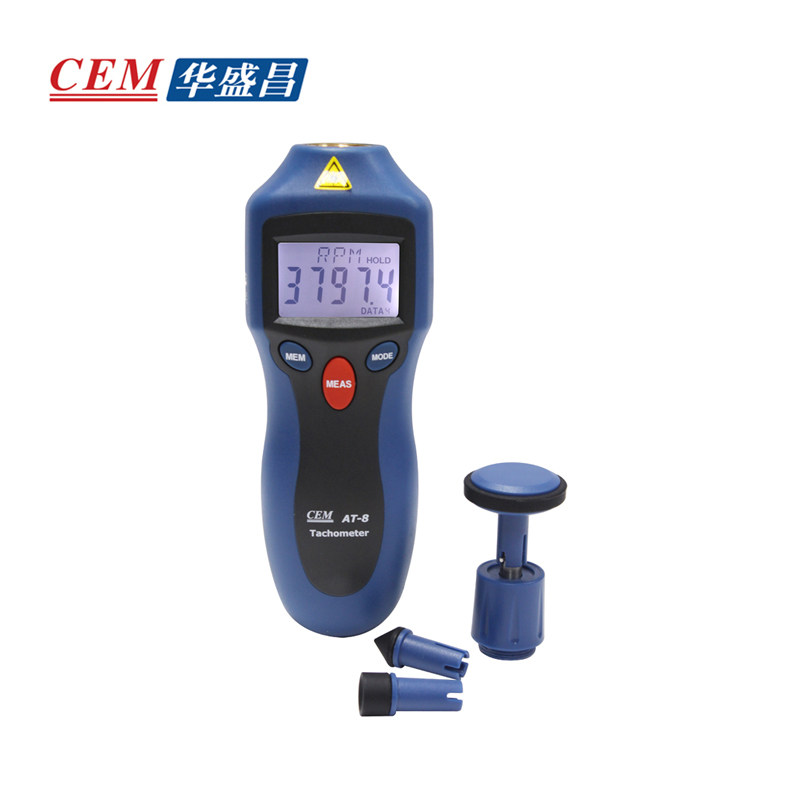 CEM华盛昌AT8汽车电机测速仪转速表高精度非接触式激光数显表包邮