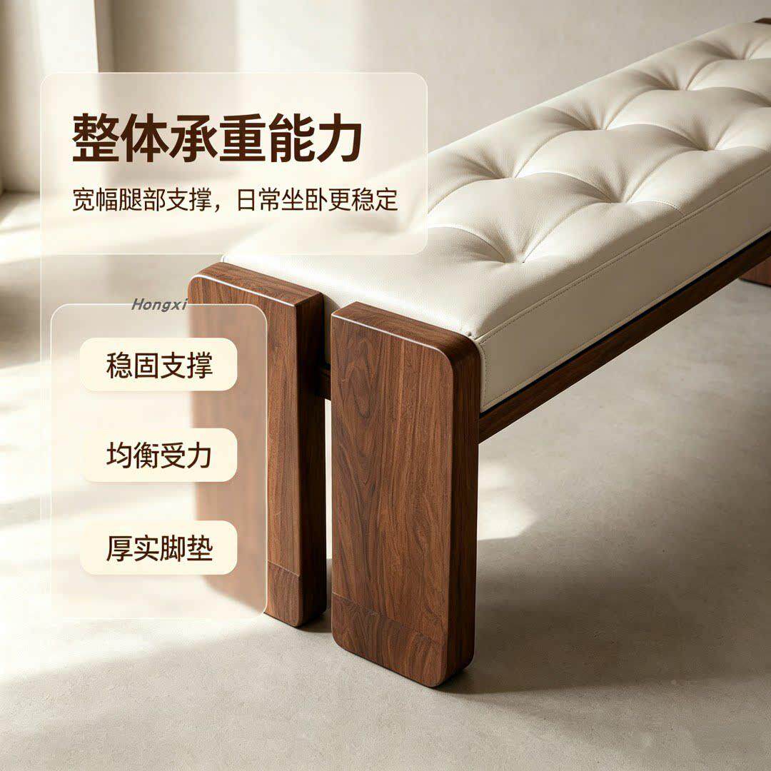 意式古木长凳换凳鞋凳家SFD09实用现代简中约高级感长板卧室床边