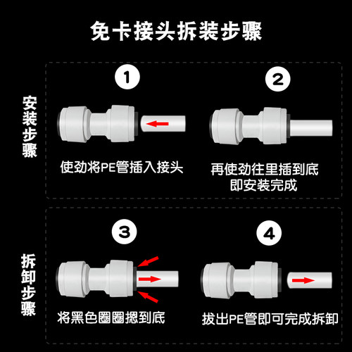 净水器水管2分PE管球阀3分水管压力桶6分内牙转2分管快接直通开关