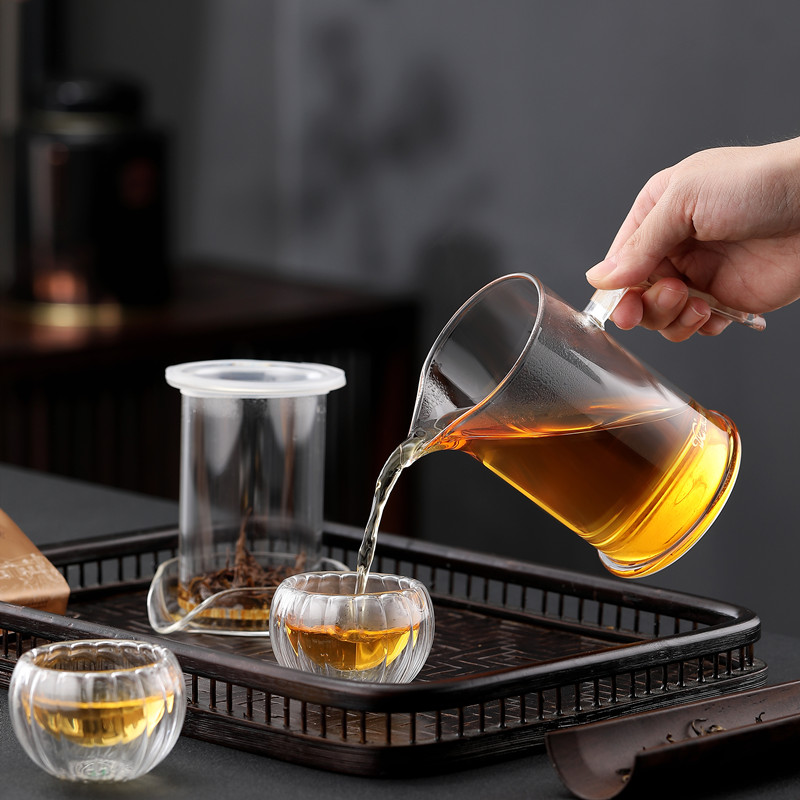唐述耐热手工玻璃泡茶杯 加厚红茶专用茶具组合