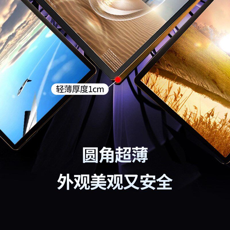 超薄钢化玻璃抽画灯箱壁挂式led发光海报菜单桌面侧立展示广告牌
