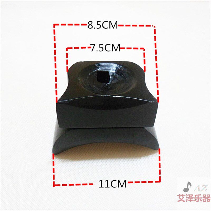 包邮板胡底托板胡底座 可转动豫剧双层板胡托月牙板胡拖仿黑檀木