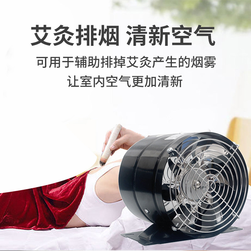 不用安装的排气扇管道式抽风机厨房简易吸油烟机大功率小型排风扇