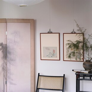 春花秋实花卉新中式挂画写意水墨宋画电表箱书房茶室实木框装饰画