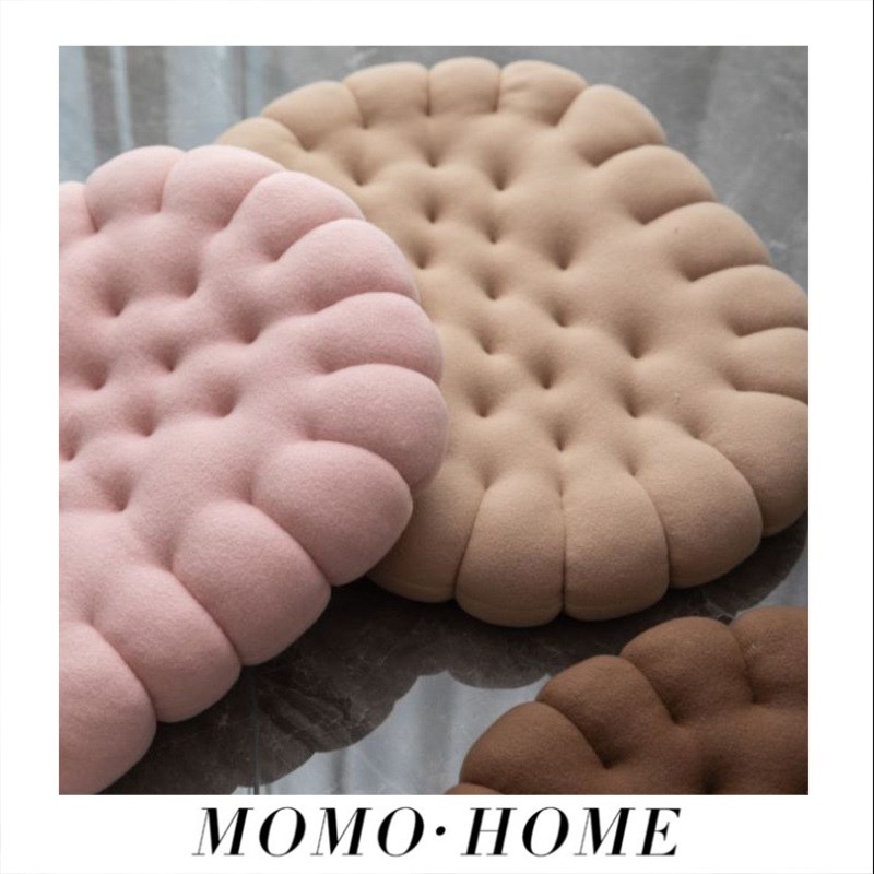 MOMO HOME家居办公室板凳座椅垫学生椅子屁股垫椭圆形饼干