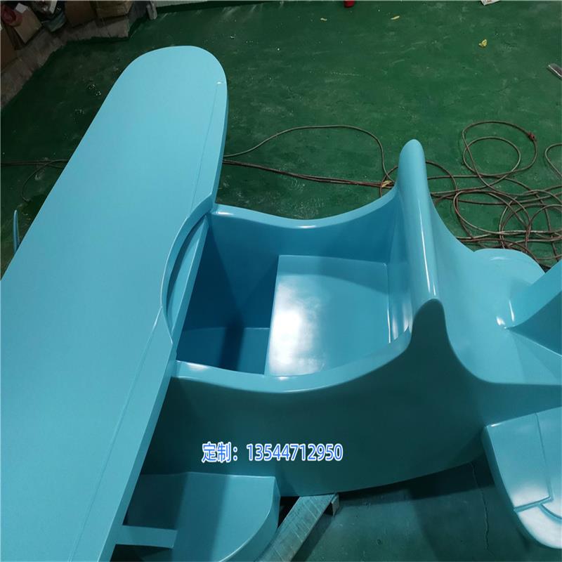 玻璃钢直升机造型雕塑园林景观摆件游乐园滑梯模型玻璃纤维飞机