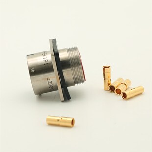 5芯航空插头插座 XC24F5K1P1/XC24T5Z1P1圆形电连接器 尾夹防尘盖