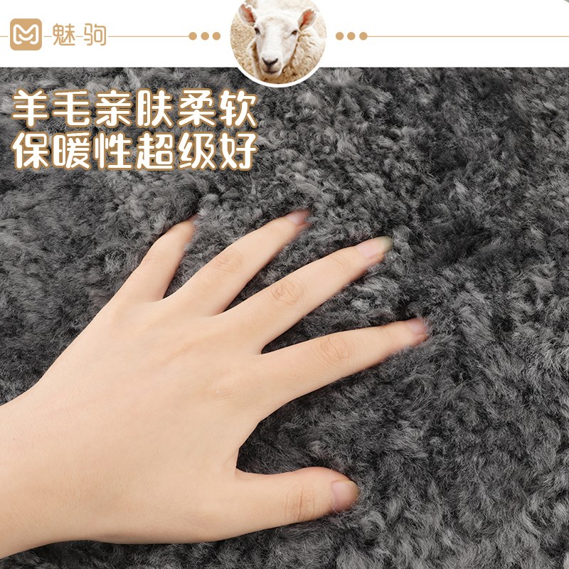 汽车坐垫冬季毛绒座椅套卡通新款纯羊毛可爱女款后排三件套车座垫