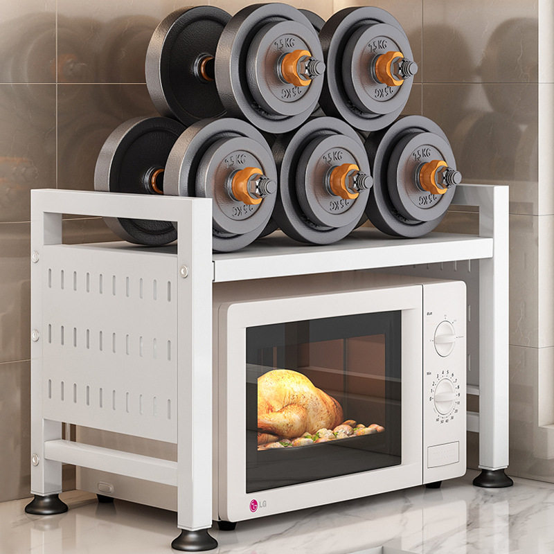 梯菊厨房微波炉置物架子多功能家用台面烤箱伸缩支架双层收纳架子