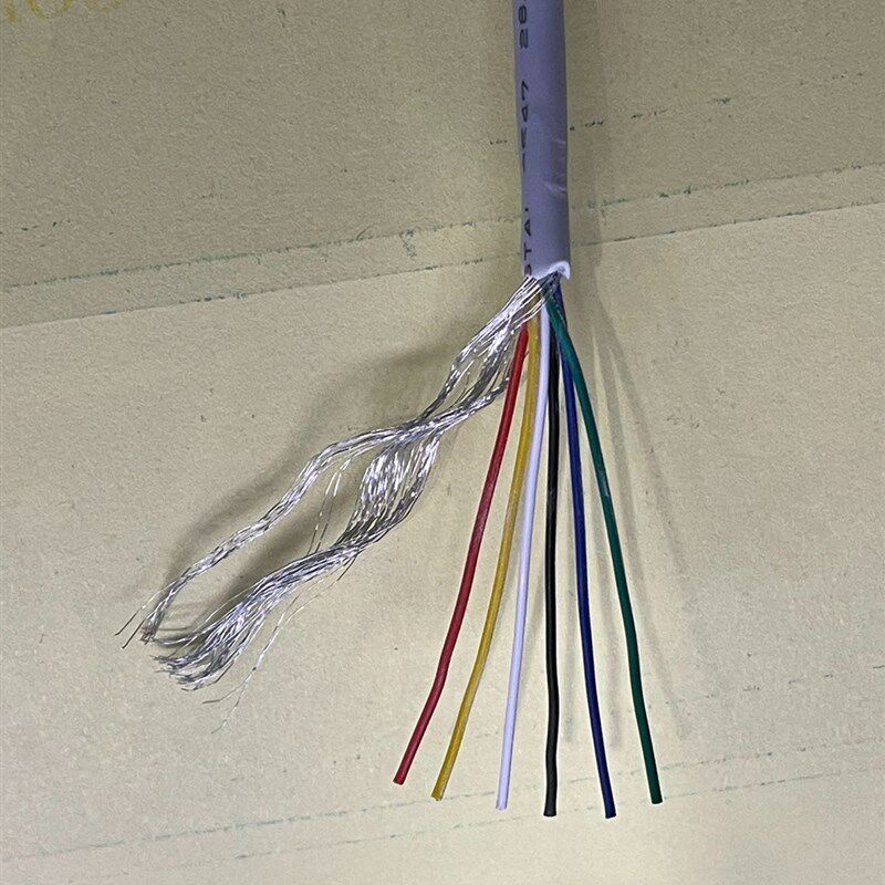 UL2547 28AWG6C缠绕屏蔽线6芯加1地线信号线电子电路连接线隔离线