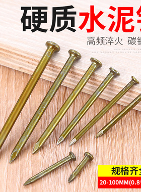 钉子水泥钉铁钉钢钉混凝土墙钉木工圆钉加长洋钉家用不锈钢小钉子