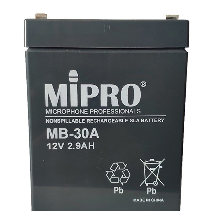 MIPRO MA-101U电池 MB-30A电池 12v 2.9Ah MA705电池