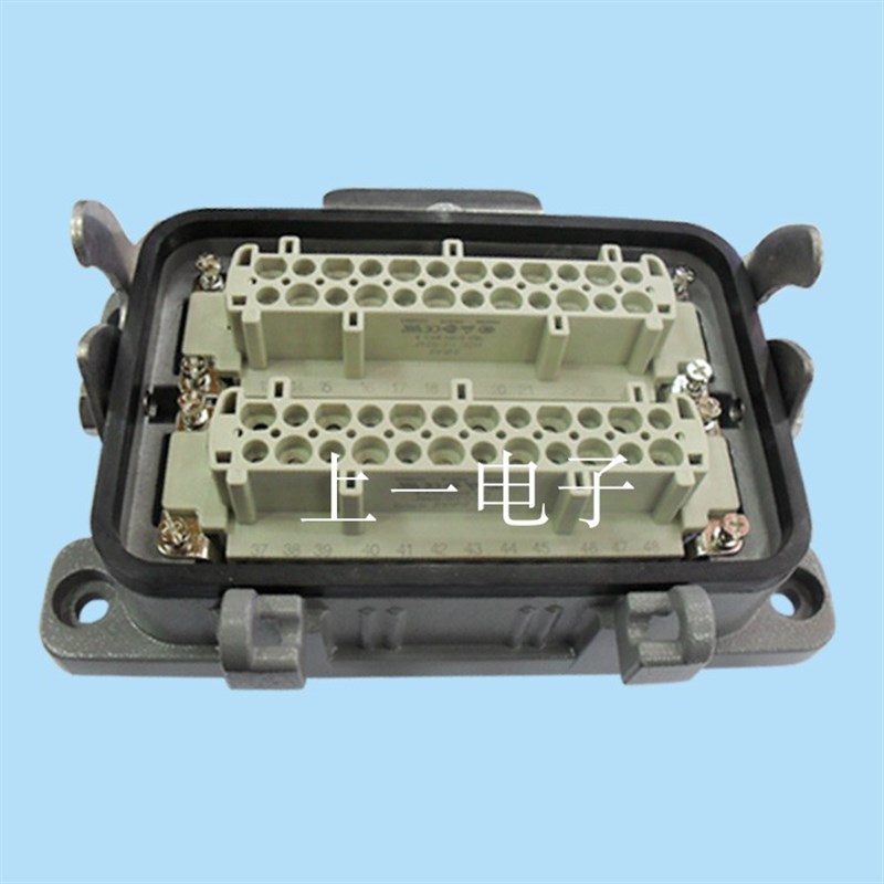 正品泰科TE西霸士SIBAS16A48芯重载连接器HDC-HE-048F/M H48B-AG