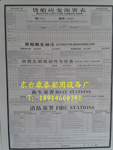 货船应变部署表