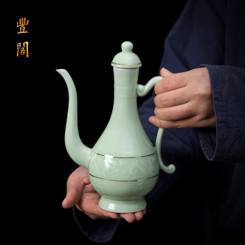 景德镇陶瓷酒瓶1斤仿古中式酒壶酒具 宫廷风酒坛酒壶家用装饰空瓶