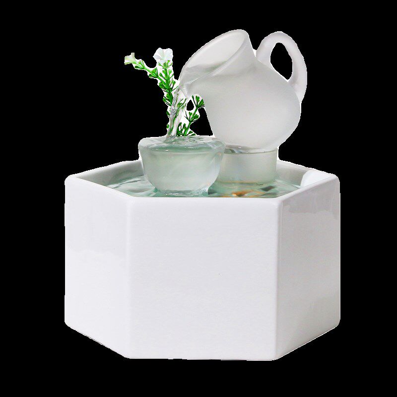 流水喷泉清新循环流水器办公室家用卧室客厅桌面女士简约加湿摆件