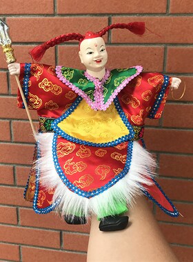 掌上玩偶红孩儿 儿童布袋木偶 漳州木偶幼儿园孩子表演