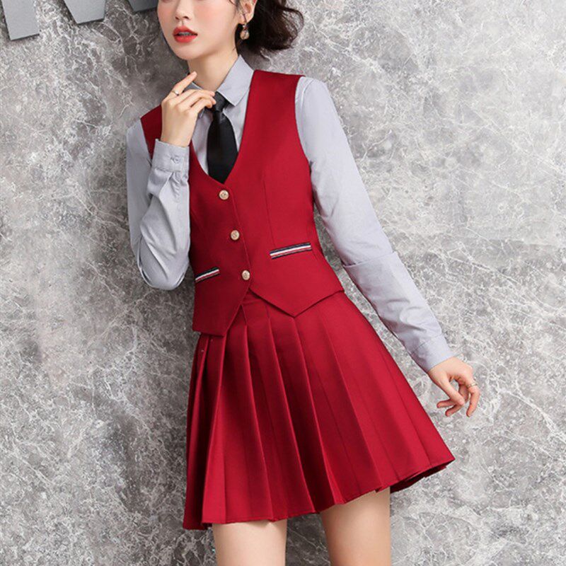 工作服女酒吧餐饮服务员服务生饭店吧台KTV酒店前台工作套装马甲