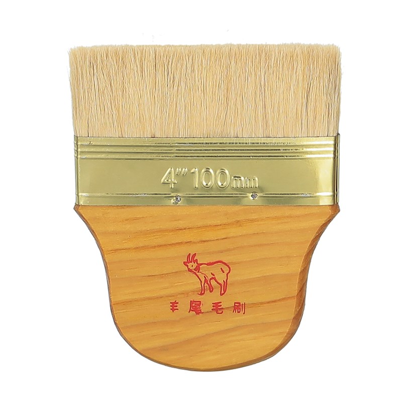 短柄羊毛刷木质手柄优质油漆刷工字羊毛刷涂料刷乳胶漆刷不掉毛