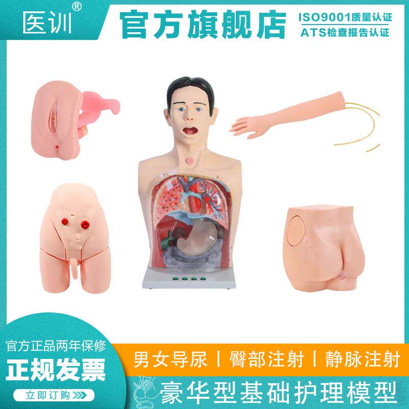 医训Y/A豪华型基础护理模型十八项基础护理操作模拟人假人橡皮人
