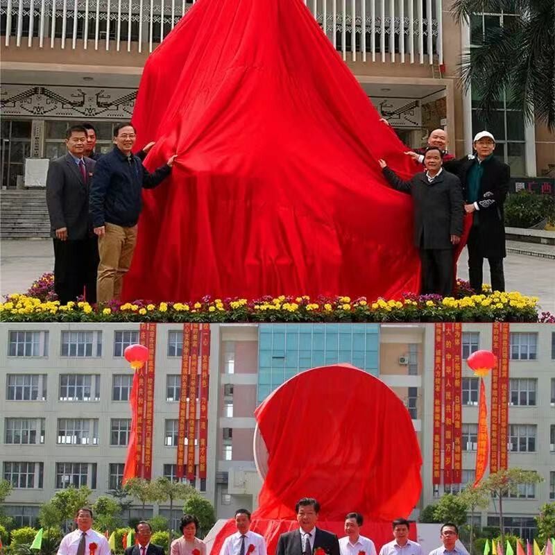 揭幕布定制揭幕仪式开业剪彩红绸布揭幕大红花揭幕红布汽车揭幕布