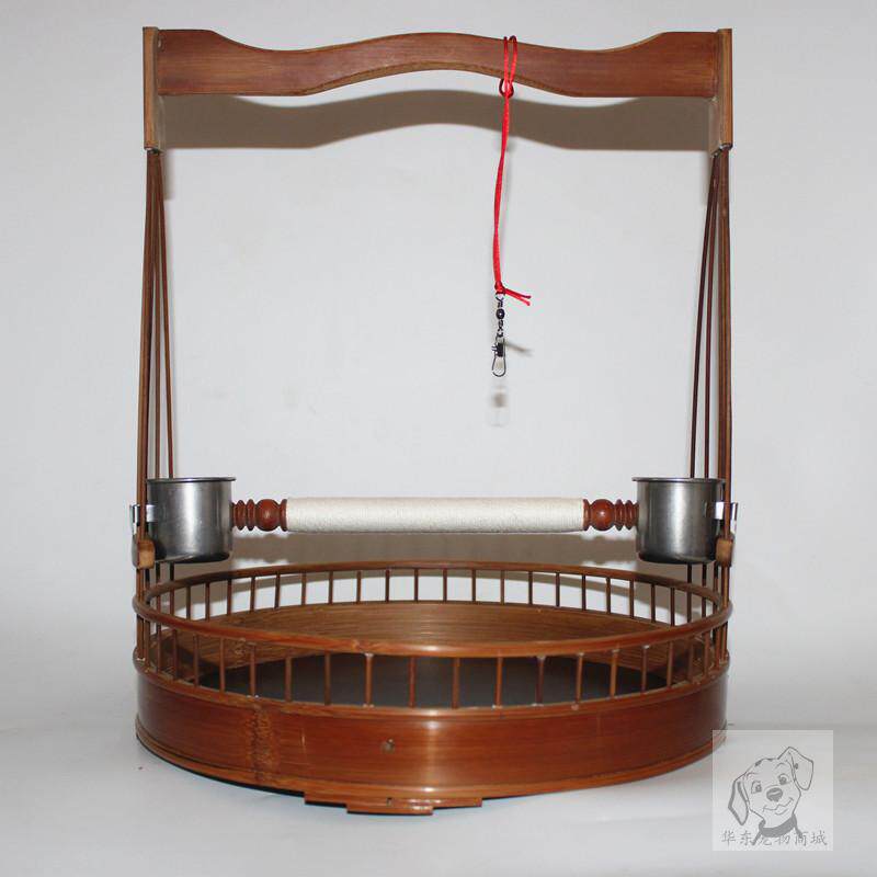 画眉八哥鹩哥鹦鹉鸟架原色紫竹大欧精品抛光鸟笼靛颏蜡嘴鸟架亮架