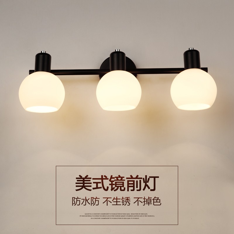 美式镜前灯led卫生间厕所镜柜梳妆台防水防雾简约浴室灯具