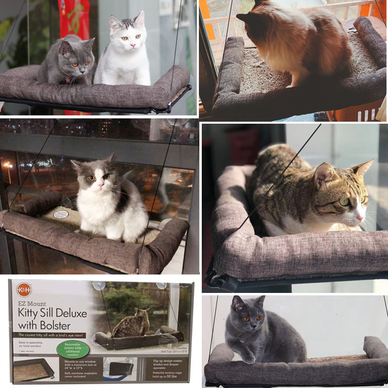 猫吊床KH玻璃夏季窗户秋千猫垫子吸盘宠物用品日式猫咪悬挂窝床