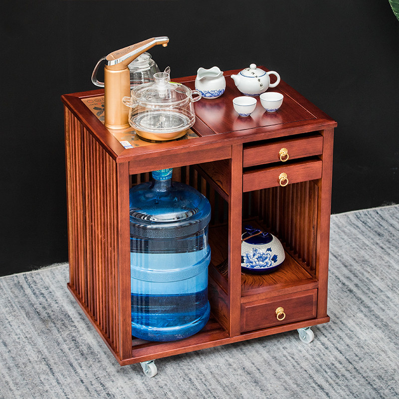实木茶柜茶水柜功夫茶具移动茶边柜茶台茶桌侧边柜全自动上水客厅