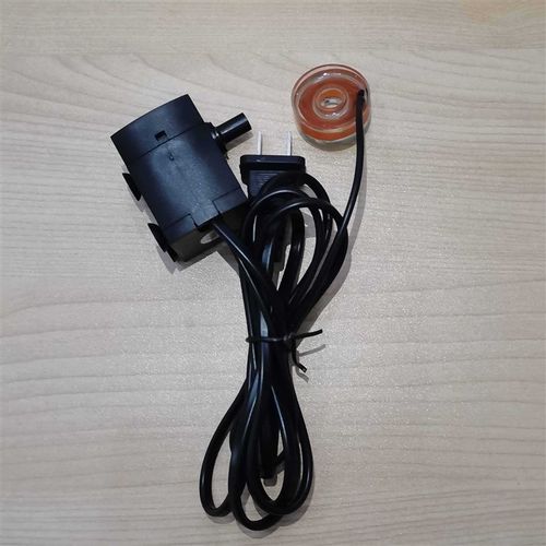 工艺品喷泉鱼池配件2W2.5W3W5W静音耐用水泵循环12彩灯雾化加湿器