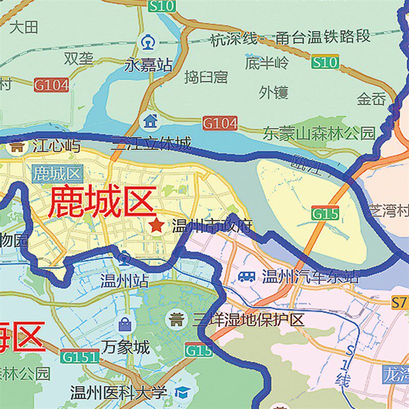 2021新款温州市地图贴图办公室挂图高清防水墙壁贴超大装饰画定制